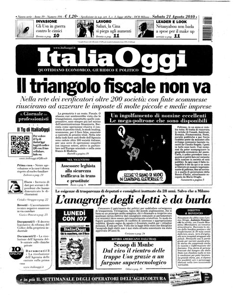 Italia oggi : quotidiano di economia finanza e politica